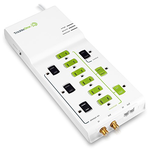 TrickleStar TS1006 PowerStrip - Premium Surge Protection for PC and TV Peripherals