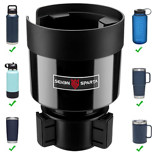 Seven Sparta Car Cup Holder Expander Organizer with Adjustable Base