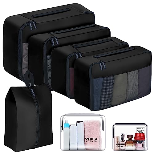 YAMIU Packing Cubes Set with Toiletry Bags