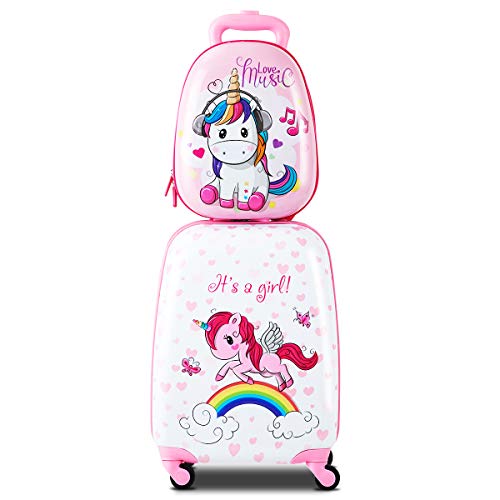 HONEY JOY Kids Carry On Luggage Set