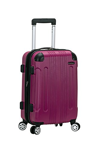 Rockland London Hardside Spinner Luggage, Magenta, 20-Inch