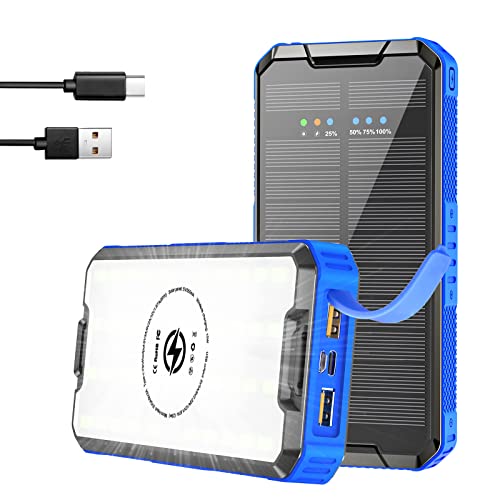 Solar Power Bank with Fast Charging and Wireless Function