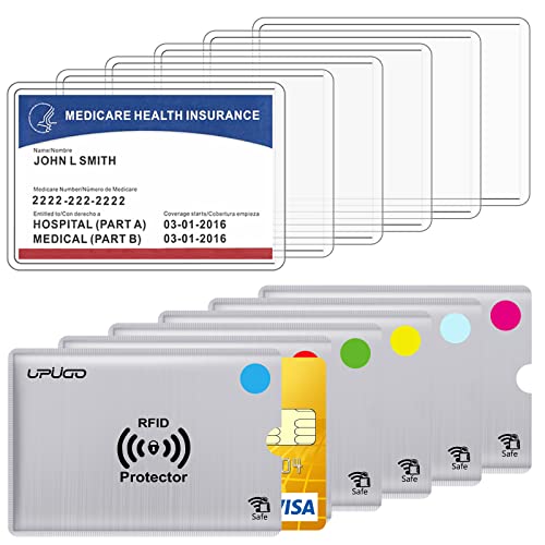 UpUGo Card Protector Sleeves and RFID Blocking Sleeves (12 Pack)