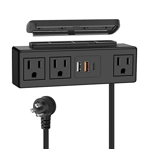 Adhesive Wall Mount Power Strip with USB C