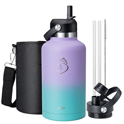 BUZIO Half Gallon Food-Grade Stainless Steel Water Bottle