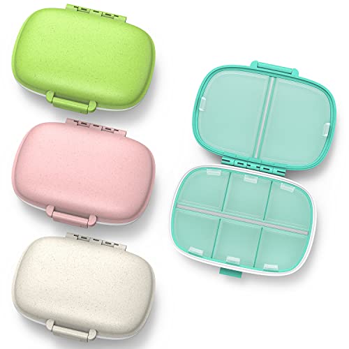 Travel Pill Organizer with 8 Compartments