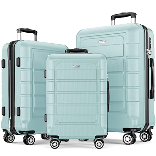 SHOWKOO Luggage Sets - Mint Green