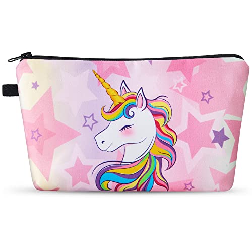 Unicorn Makeup Bag for Travel - Water Resistant Toiletry Organizer