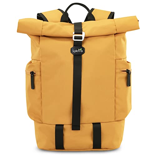 LYKNYA Waterproof Rolltop Travel Backpack