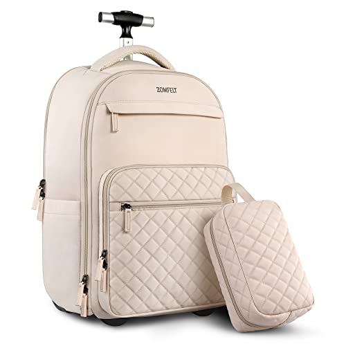 ZOMFELT Rolling Backpack for Women