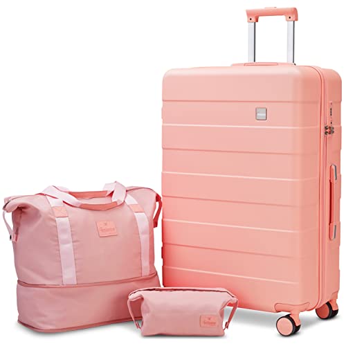 imiomo Large Luggage Set with Spinner Wheels, Pink imiomo Large Luggage Set with Spinner Wheels, Pink