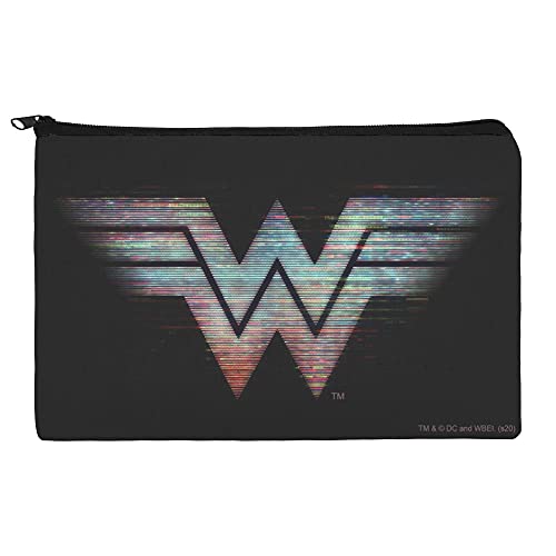 Wonder Woman 1984 Glitchy Logo Makeup Cosmetic Bag Organizer Pouch