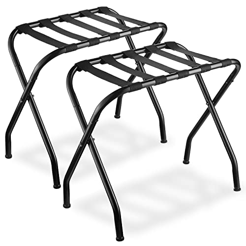Folding Luggage Rack Collapsible Metal Suitcase Stand
