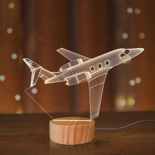 Airplane Night Light 3D Illusion Lamp