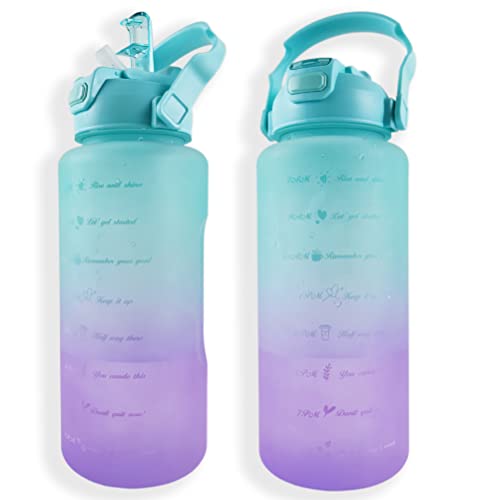 HALOFMEE Motivational 2L Water Bottle with Times