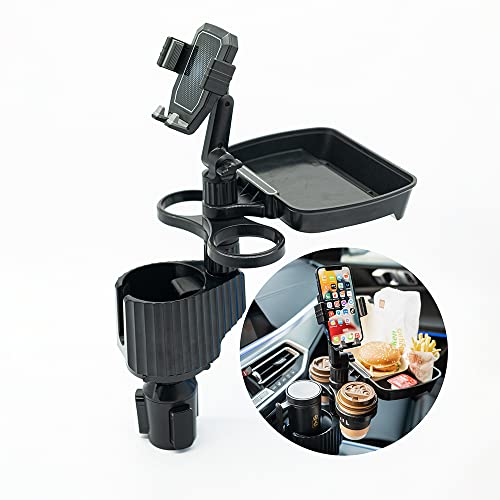 Car Cup Holder Expander with Phone Mount