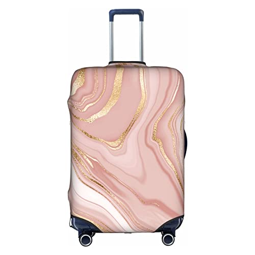 Pink Marble Luggage Cover
