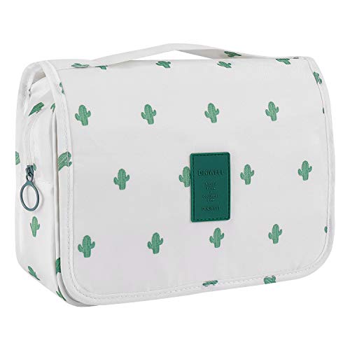 White Cactus Travel Hanging Toiletry Bag