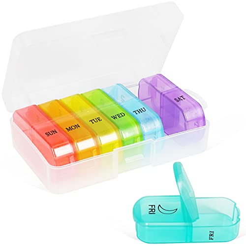 Cute Am Pm Pill Organizer - Travel Medicine Box Weekly Pill Containers