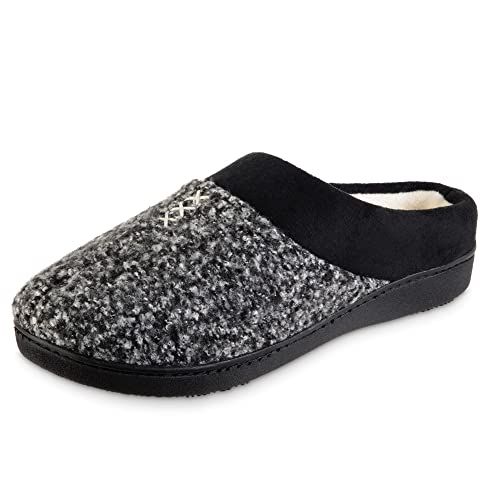 isotoner womens Memory Foam Hoodback Eco Comfort Slip-on Slipper
