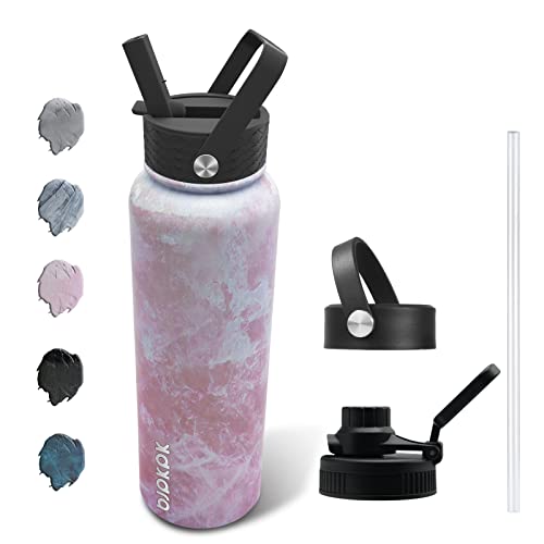 BJPKPK Insulated Water Bottle with Straw Lid