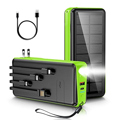 Compact and Powerful Portable Charger with Built in Cable and Wall Plug
