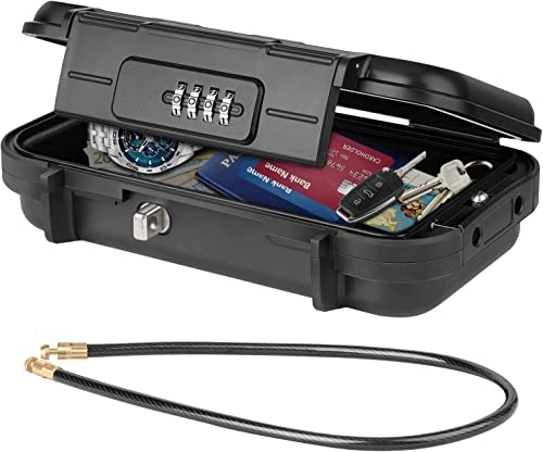 Portable Safe Lock Box with Combination Lock