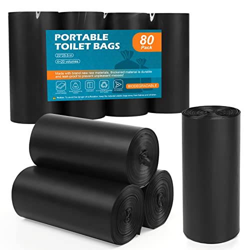 BOYONE 80 Portable Camping Toilet Bags