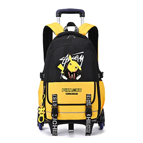 Anime School Bags Student Oxford Cloth Backpack with Trolley Case