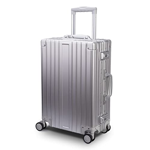 TRAVELKING Aluminum Carry On Luggage Case with TSA Lock