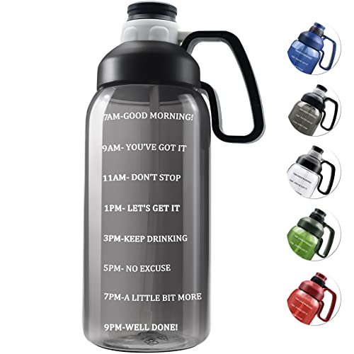 Large Motivational Water Bottle with Straw