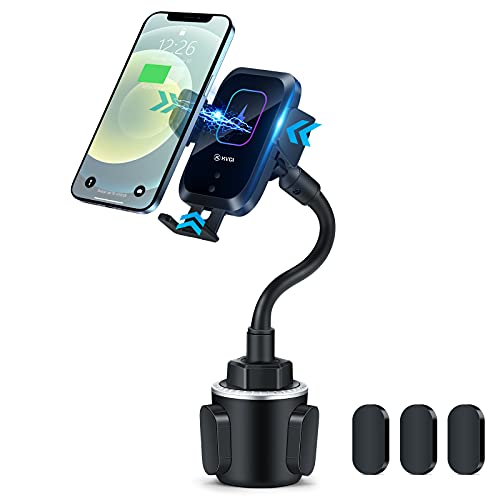 Piosoo Wireless Car Charger-Cup Holder Phone Mount