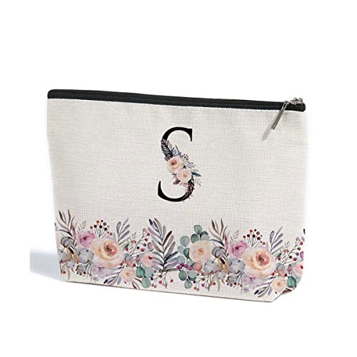 Initial Makeup Bag Letter S