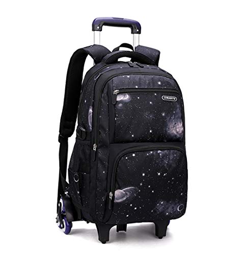 Galaxy Print Rolling Backpack