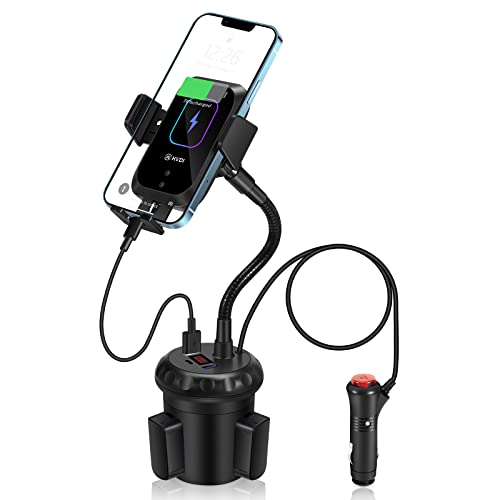 HVDI Cup Phone Holder Wireless Car Charger Mount