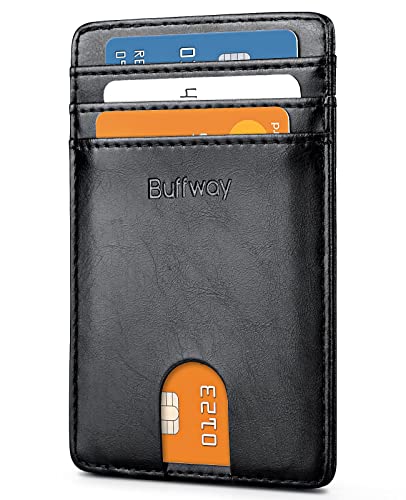 Buffway RFID Blocking Slim Wallet for Travel - Seattle Black