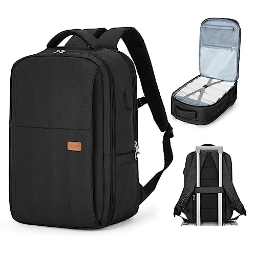Black Laptop Travel Backpack - Airline Approved Carry On Bag
