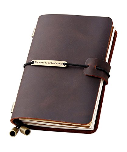 Refillable Leather Travel Journal Notebook
