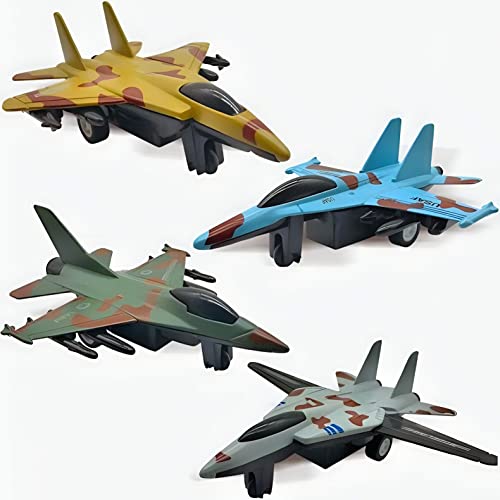 Diecast Fighter Jets Pullback Airplane Military Plane Toys