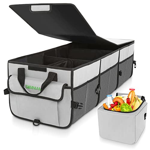 Car Trunk Organizer with Insulated Grocery Bag