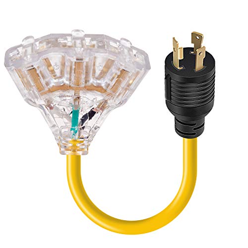 Rophor 30 Amp to 110 Adapter Generator Power Cord