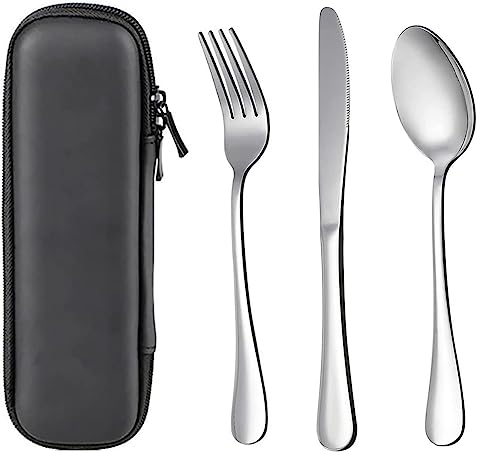 Premium Stainless Steel Travel Utensil Set with Case