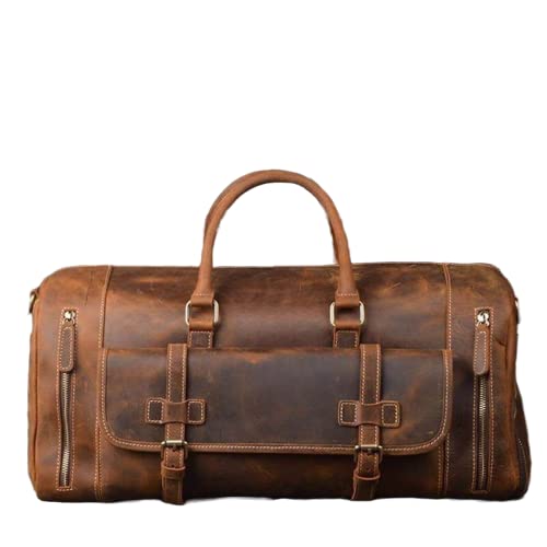 The Tannery Vintage Leather Travel Duffel Bag