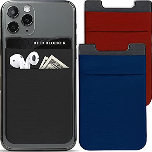 Stick On Phone Card Pouch and RFID Blocking Card
