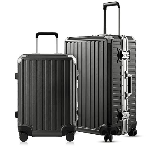 LUGGEX Aluminum Luggage Sets with Spinner Wheels