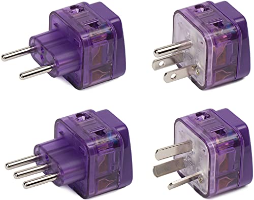 4 Pieces AMERICA TRAVEL ADAPTER Pack