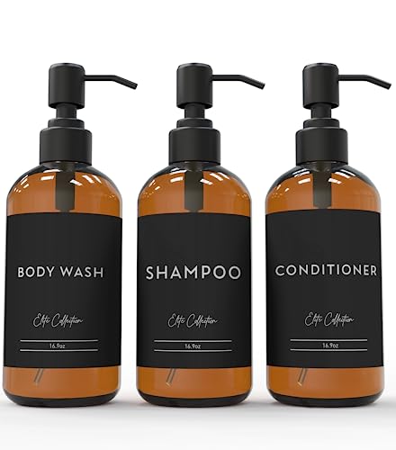 Shampoo & Conditioner Dispenser Bottle Set