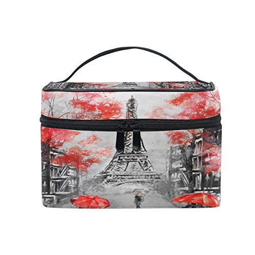 Vintage Paris Eiffel Tower Cosmetic Travel Case