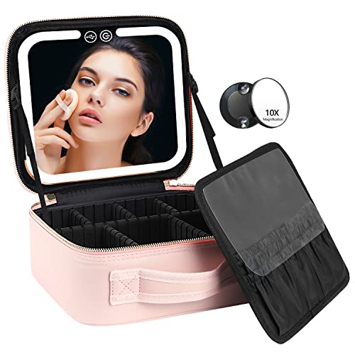 VANMRIOR LED Lighted Travel Makeup Bag