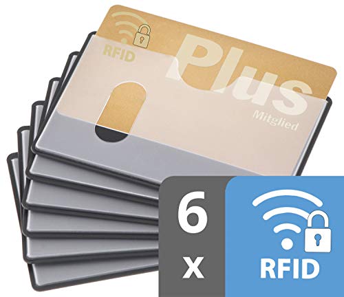 valonic RFID Blocking Sleeves - Set of 6 Credit Card Protectors